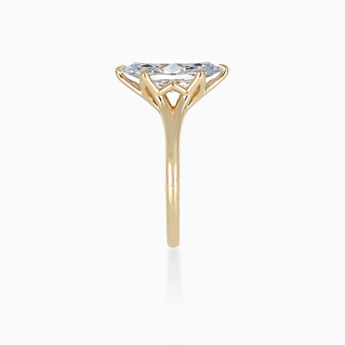 Dino Lonzano Marquise Diamond Solitaire, Lab-Grown, 14k Yellow Gold